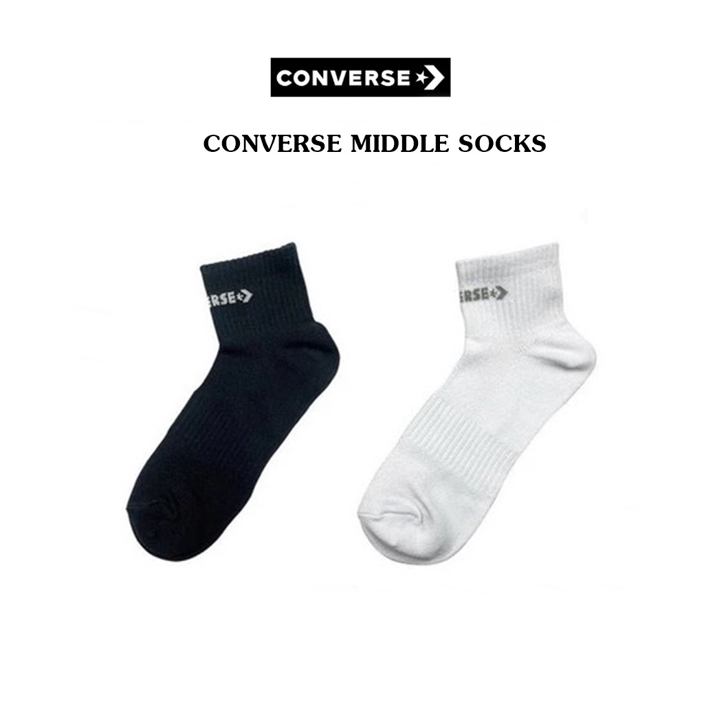 [ลด30% เก็บโค้ด 2509FASHDD] CONVERSE Middle Socks ถุงเท้า คอนเวิร์ส แท้