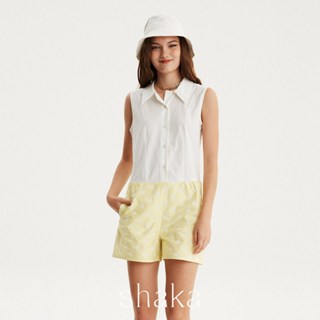 Shaka SS22 Polka Dot Jumpsuit  จั๊มสูทขาสั้น คอปกเชิ้ต JS-L2…