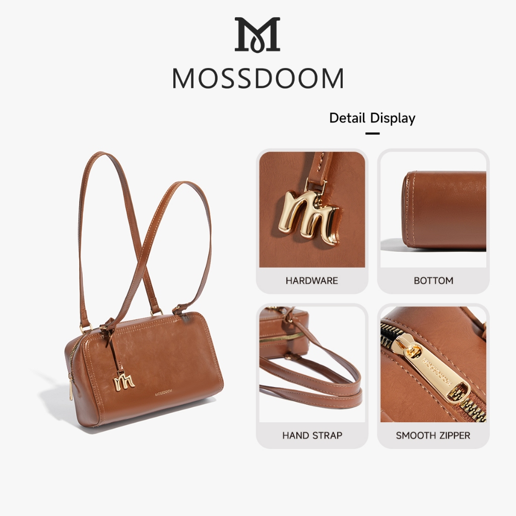 MOSSDOOM Reyna Bag กระเป๋าสะพายไหล่ผู้หญิงลำลองและเรียบง่าย