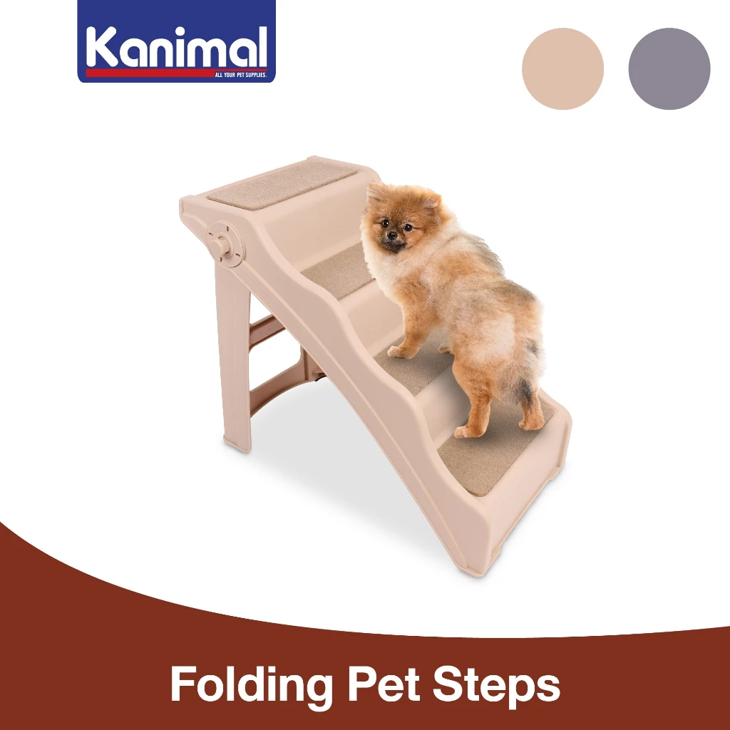 Kanimal Foldable Pet Steps บันไดสัตว์เลี้ยงพับได้ บันไดสุนัข สำหรับขึ้นเตียง โซฟา พับเก็บได้ ขนาด 41.5 X 61 x 49.5 ซม.