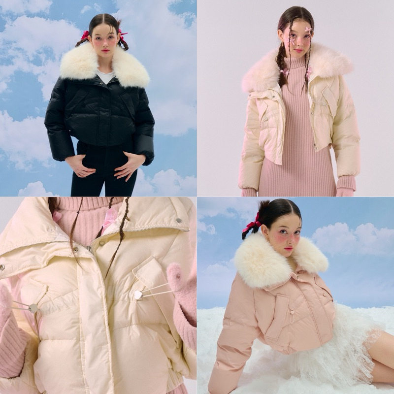 umore.made ❤️‍🔥 Rally fur faux down jacket (🌡️ติดลบได้) แจ็คเก็ตกันหิมะ ขนเป็ดแท้90% ทรงน่ารัก มีที่รูดเก็บทรง แนะนำมากๆ