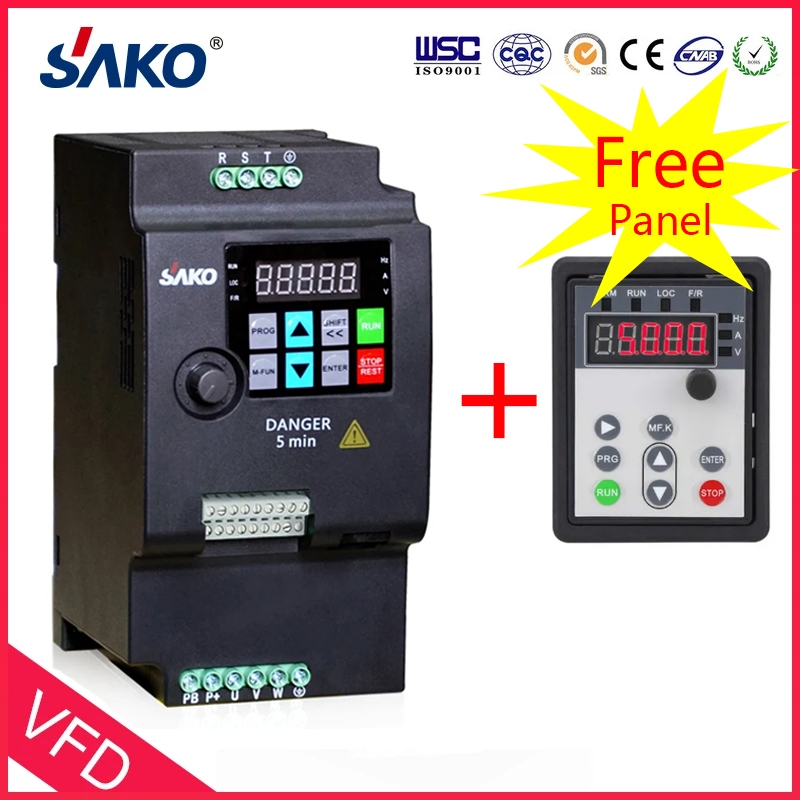 【Free Panel】SAKO SKI780 380V VFD 4kw/5.5kw Variable Frequency Drive Converter inverter Motor Speed ​​​​​​Controller