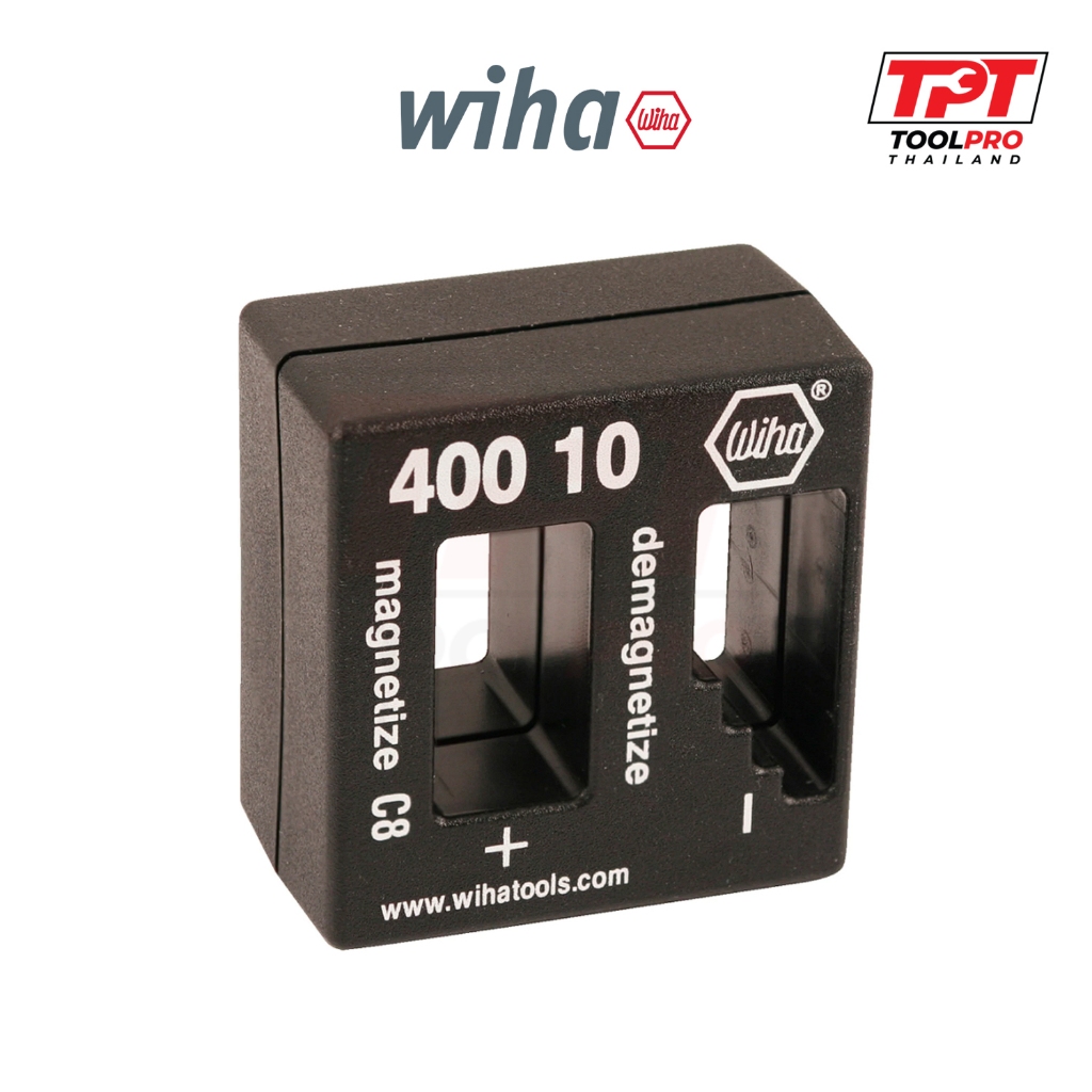 Wiha เครื่องทำแม่เหล็กและลบแม่เหล็ก สีดำ Screwdriver Magnetizer / Demagnetizer (40010)