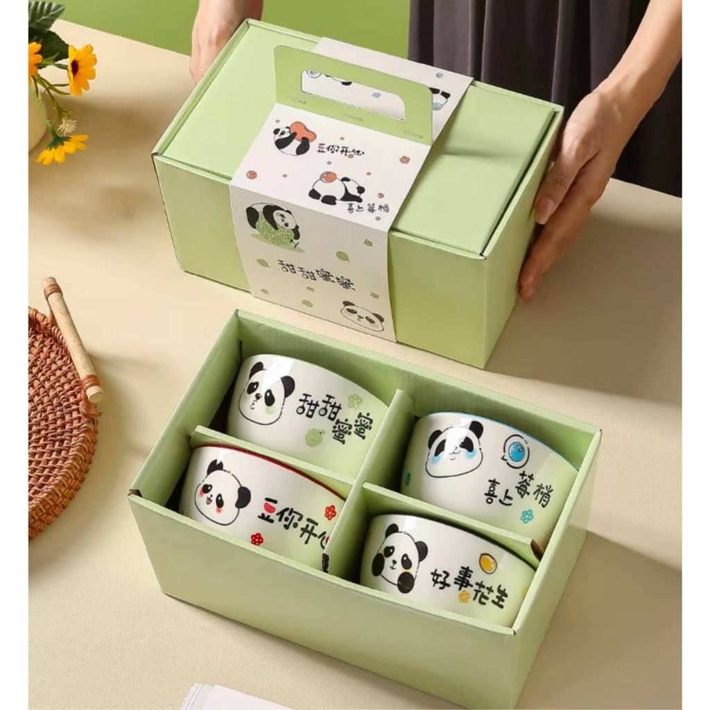 ชาม ลวดลายแพนด้า พร้อมกล่อง CH0479 โปรดอ่านรายละเอียดสินค้าก่อนสั่งซื้อคะ