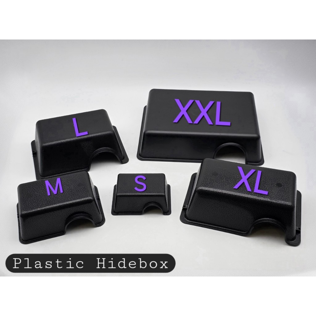 [ส่งด่วน] ถ้ำพลาสติกสีดำ Plastic Hide Box S/M/L/XL/XXL ที่ซ่อนสัตว์เลื้อยคลาน งู ตุ๊กแก กิ้งก่า กบ