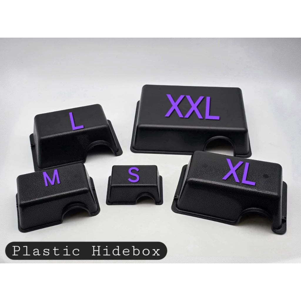 [ส่งด่วน] ถ้ำพลาสติกสีดำ Plastic Hide Box S/M/L/XL/XXL ที่ซ่อนสัตว์เลื้อยคลาน งู ตุ๊กแก กิ้งก่า กบ