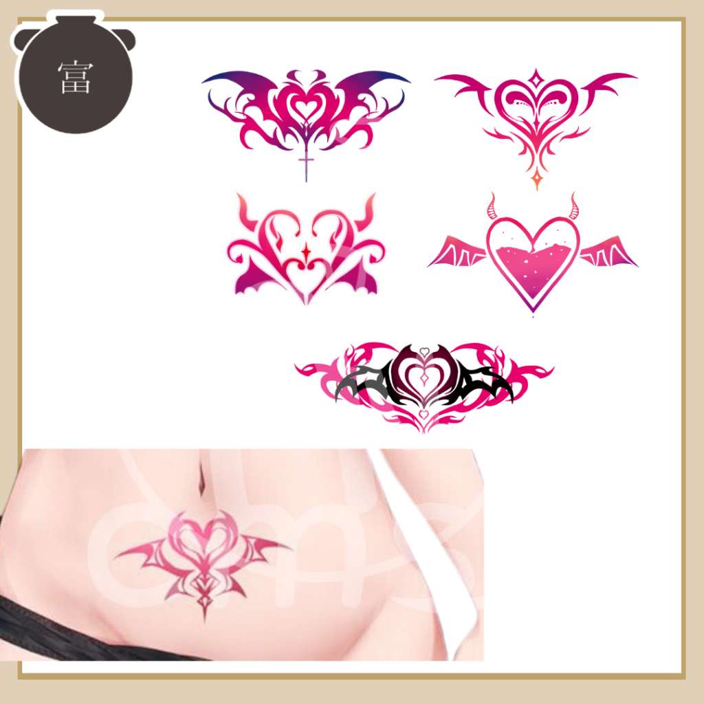 📦 พร้อมส่ง 📦 tattoo แทททู หัวใจ มดลูก tattoo fake Sex womb