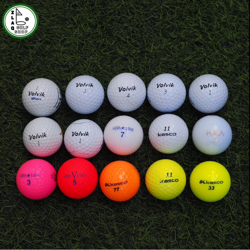 ลูกกอล์ฟมือสอง Volvik&Kasco รวมสี สภาพ 70-80% 15 ลูก