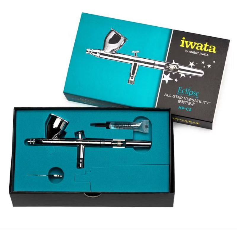 IWata HP cs Eclipese แอร์บรัชรุ่นกรวยบน หัว 0.35(พ่นกว้างได้0.5) ประกัน5ปี