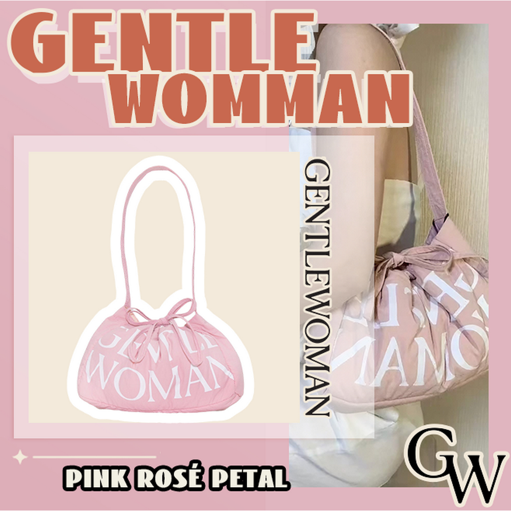 [จัดส่งภายในวันเดียว ] Gentlewoman Dumpling Bag กระเป๋า กระเป๋าสะพาย กระเป๋าถือ Pink Rosé Petal 11.5"*7.5"*4"