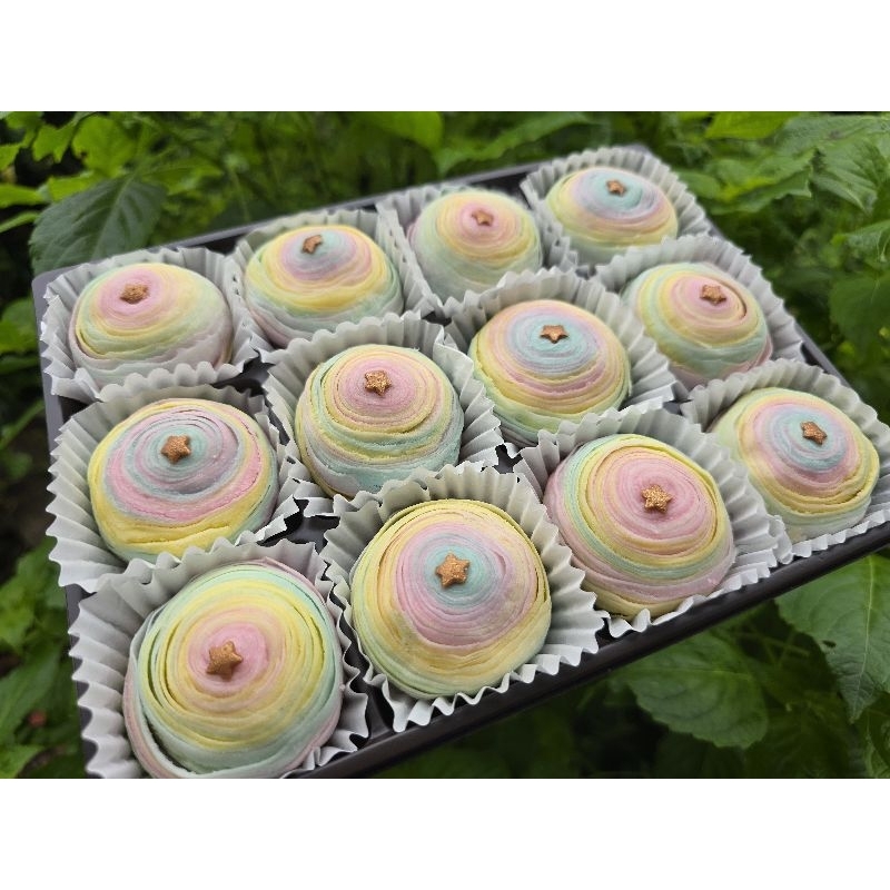 ขนมเปี๊ยะ ใส้ถั่วทองไข่เค็ม ขนาด25กรัม 12ลูก/กล่อง