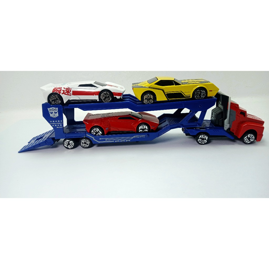 โมเดลรถ Majorette รถพ่วง รถหัวลาก รถบรรทุก ทรานฟอร์เมอร์ Transformers Optimus Trailer สภาพใหม่ 100 %