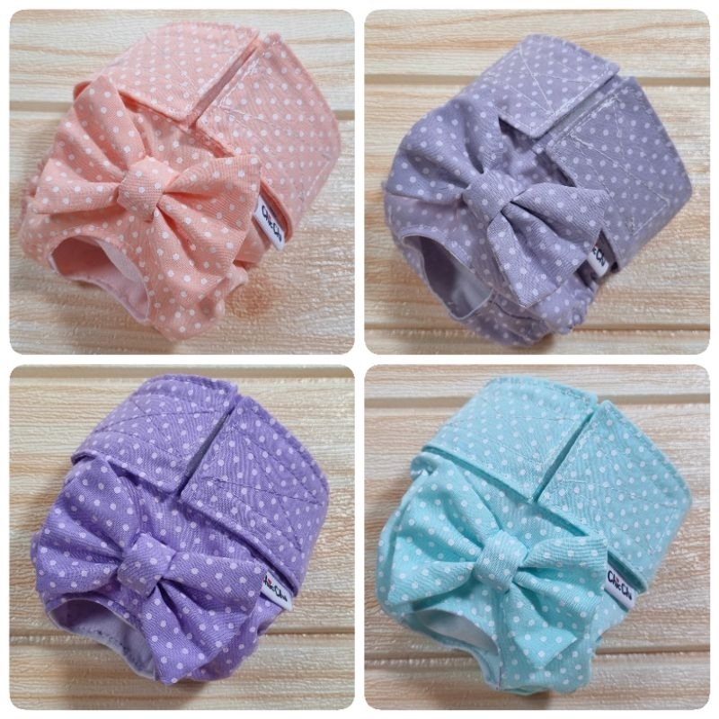 กางเกงในสุนัขตัวเมียทรงน่ารัก รอบเอว 7-19 นิ้ว #DogDiapers #DogPanties