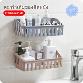 ตะกร้าเก็บของติดผนัง ชั้นเก็บของ ชั้นวางของเอนกประสงค์  ไม่ท…