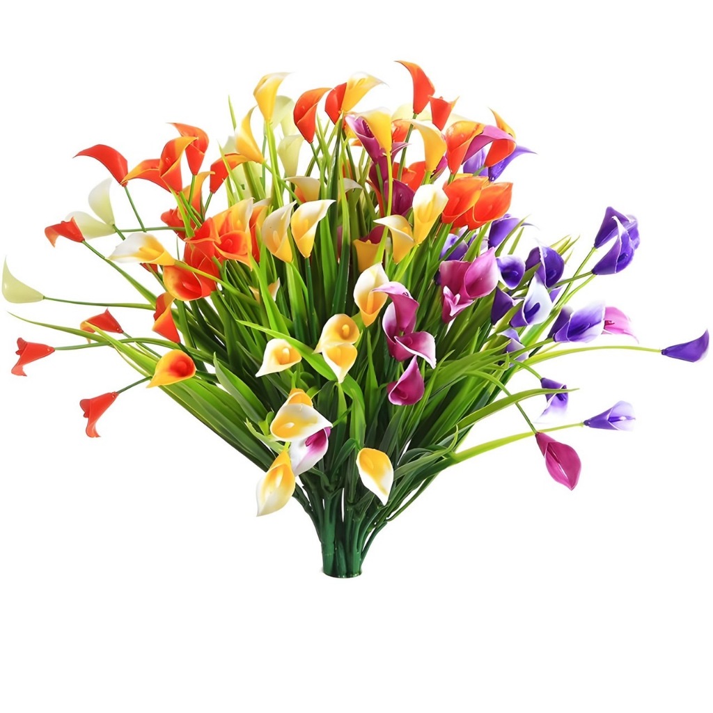 ช่อดอกคาล่า ลิลลี่ ดอกไม้ประดิษฐ์ นำไปจัดสวน ตกแต่งบ้าน จัดใส่แจกันหรือห่อของขวัญ 1ช่อ/หน่วย