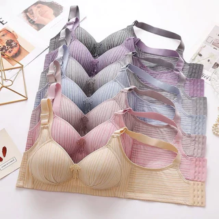 450-👙36-44BC👙บราไร้สาย พลัสขนาดผู้หญิงชุดชั้นในเต้านมด้านข้างบราดันทรง ผ้าเนื้อนุ่ม