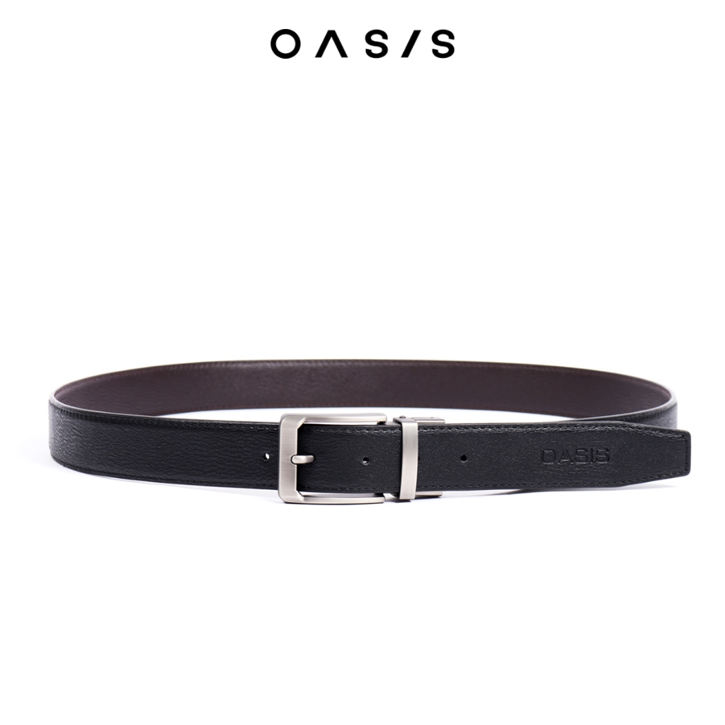 OASIS เข็มขัดหนังผู้ชาย เข็มขัดหนัง รุ่น ABLB-4595-BL สีดำ