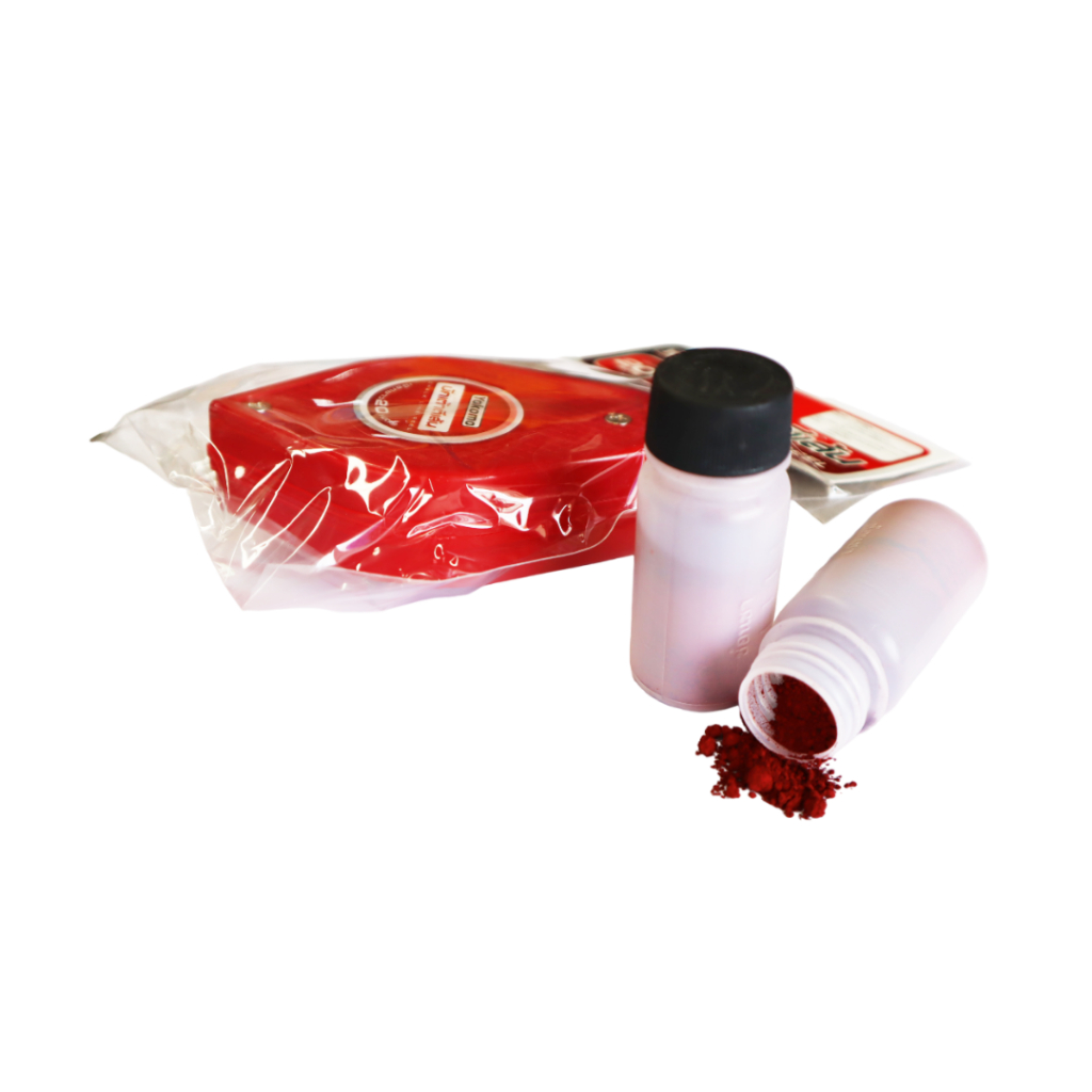 ผงบักเต้า ตีเส้น บรรจุ 20 CC ใช้เติมบักเต้า ผงหมึกสีแดง สีฝุ่น สีแดง