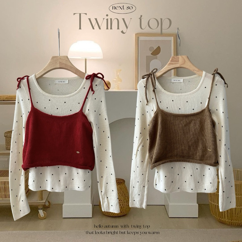 Twinytop'set-เซ็ตเสื้อแขนยาวสองชิ้น