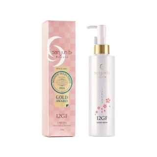 (ส่งสินค้า จ-ศ เท่านั้น) พร้อมส่งครีมน้ำแร่ผสมทองคำ ซัน จุน บิ San jun bi Sakura 12GF Water Cream 200ml. กลิ่นซากุระ