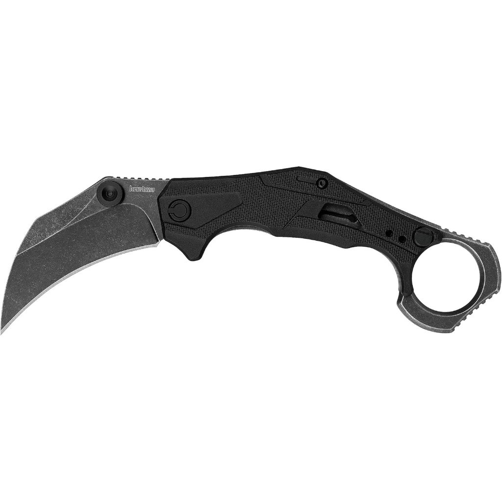 มีดพับ คารัมบิท Kershaw Outlier Assisted Karambit Knife Black GRN (8Cr13Mov 2.5" Black Stonewash)