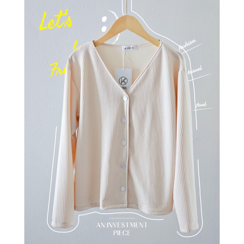 Cardigan Basic เสื้อคาดิแกนผ้านุ่ม สไตล์มินิมอล สินค้าพร้อมส่ง - รูปที่ 3