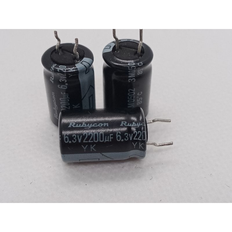 (พ็ค5ตัว) คาปาซิเตอร์ 2200uF 6.3V. 85C° ขนาด10×16mm. Capasitor 2200uF 6.3V. พร้อมส่ง