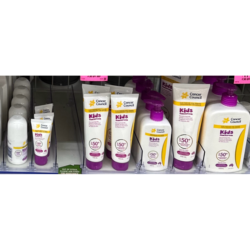 พร้อมส่ง🇦🇺☀️มีให้เลือก6แบบ6ขนาดไปเลย💜❗️EXP27-28☀️Cancer Council SPF 50+ Kids 500ml 200ml 110ml Pump