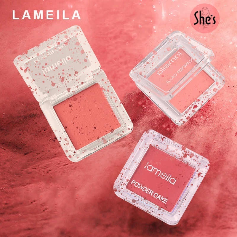 lameila สีเดียว ธรรมชาติ รูจ จานบลัชออน แต่งหน้าเปลือย การแสดงผลสี ติดทนนาน  เบื้องต้น บลัชออน