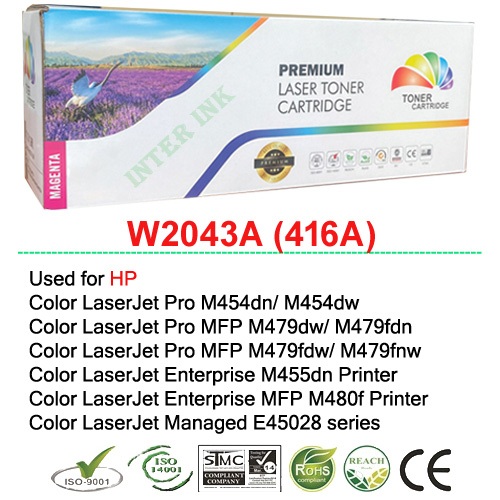 ตลับหมึก W2043A (416A) สีแดง Compatible