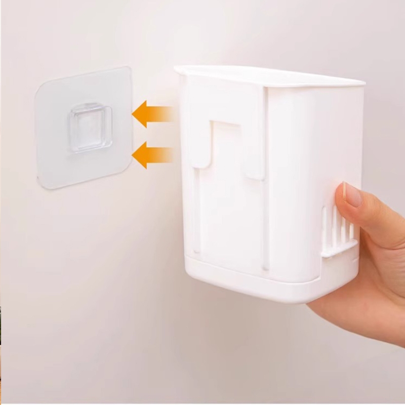 กล่องเก็บภาชนะ อุปกรณ์ติดตั้งไม่ต้องเจาะรู มีการออกแบบระบบระบายน้ำ ติดตั้งแบบแขวน ช่วยประหยัดพื้นที่ - รูปที่ 3