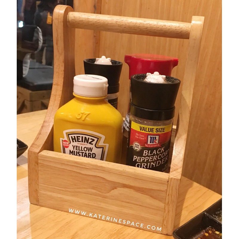 กระเช้าไม้ ขนาด 6''x6'' สูง 8'' กระเช้าซอส ตะกร้าซอส เพิ่มโลโกหรือชื่อได้ - รูปที่ 2