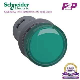 XA2 ไพล็อตแลมป์ แบบ LED, Ø22mm, พลาสติก, 24VAC/DC - Schneider XA2EVB1LC /XA2EVB3LC/XA2EVB4LC/XA2EVB5LC/XA2EVB6LC
