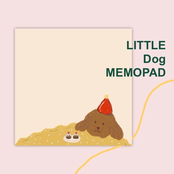 Memo Pad ลายน่ารัก กระดาษโน้ตจดบันทึก ลาย LITTLE Dog 🐶 สไตล์เกาหลี kawaii ราคาถูก พร้อมส่งไทย
