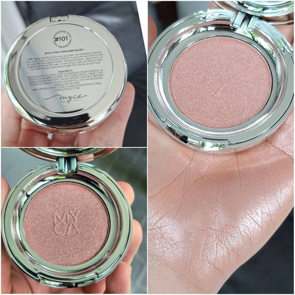 MYCA THE LUMINIZER BLUSH บลัชออน ไมก้า รุ่นใหม่ ผสมชิมเมอร์ เนื้อฉ่ำวาว