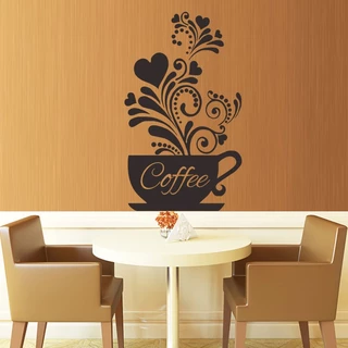 สติ๊กเกอร์คาเฟ่ สติ๊กเกอร์ติดผนัง สติกเกอร์ แต่งร้านกาแฟ diy สติ๊กเกอร์ สติ๊กเกอร์ติดกระจก cafe coffee คาเฟ่ พร้อมส่ง