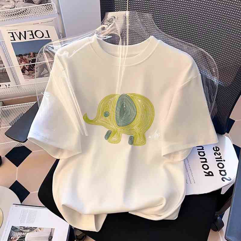 เสื้อยืดแขนสั้นสไตล์เกาหลี oversize เสื้อผ้าแฟชั่นวัยรุ่น เสื้อสาวอวบพรางหุ่น