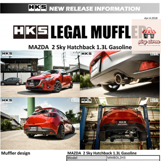 ท่อ HKS Mazda Cx-30 Skyactive 2.0L เบนซิน