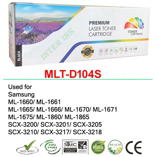 ตลับหมึก Samsung ML-1660/ ML-1661/ ML-1665/ ML-1666/ ML-1670/ ML-1671/ ML-1675/ ML-1860/ ML-1865 (D104S) สีดำ Compatible