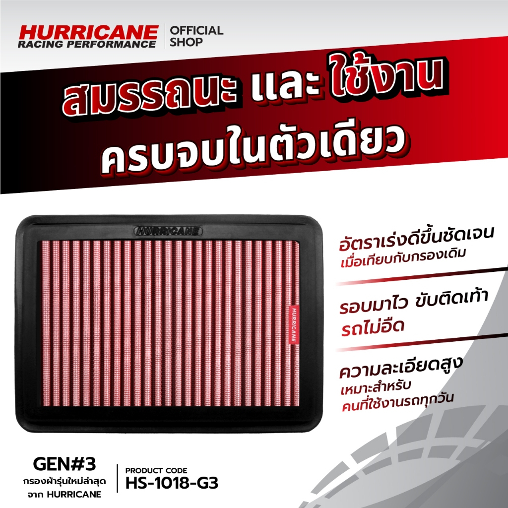 💯🏁กรอง Hurricane (รุ่นผ้า)  H1 Hyundai เอชวัน ฮุนได  ปี 08-19