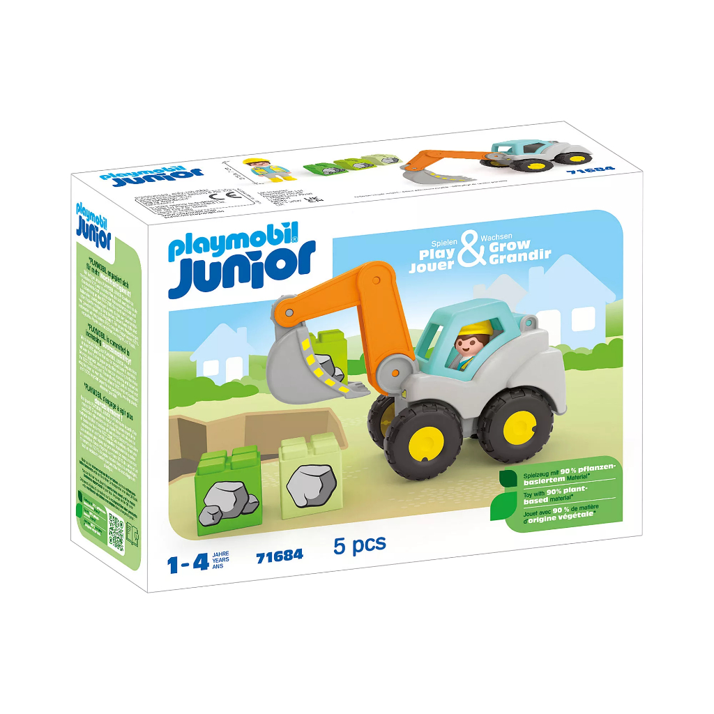 Playmobil 71684 JUNIOR: Shovel Excavator แอคชั่นฟิกเกอร์ จูเนียร์ รถขุดตัก