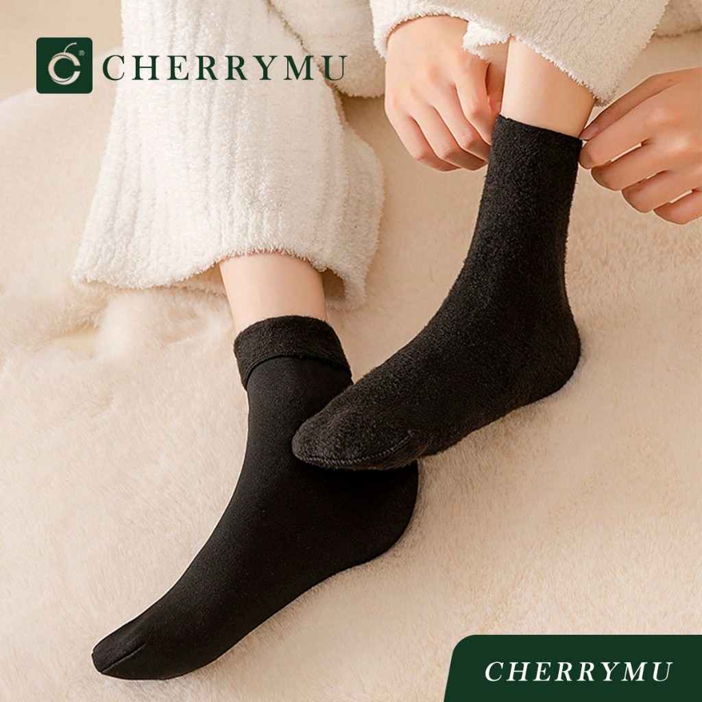 CHERRYMU รุ่น CJ27 ถุงเท้าบุขนกันหนาว