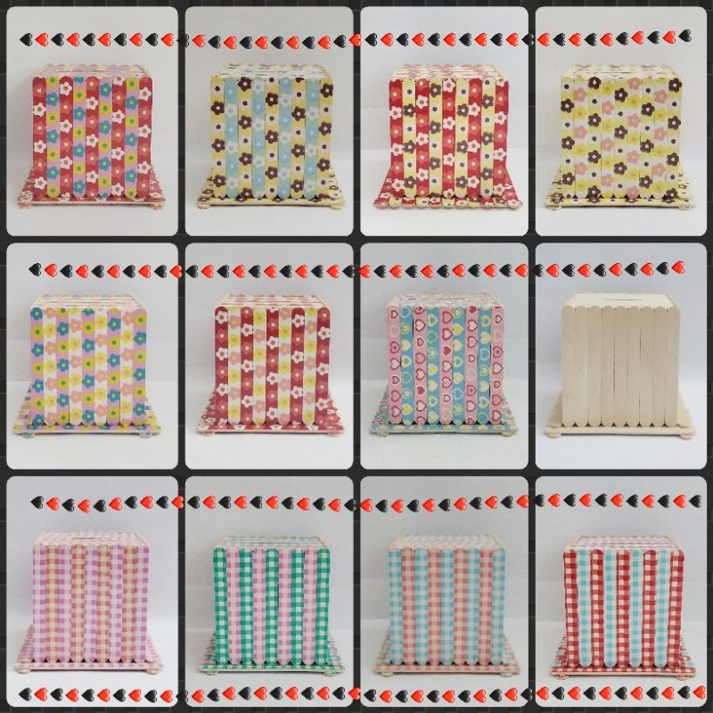 (มีลายใหม่)กระปุกออมสินไม้ไอติม diy