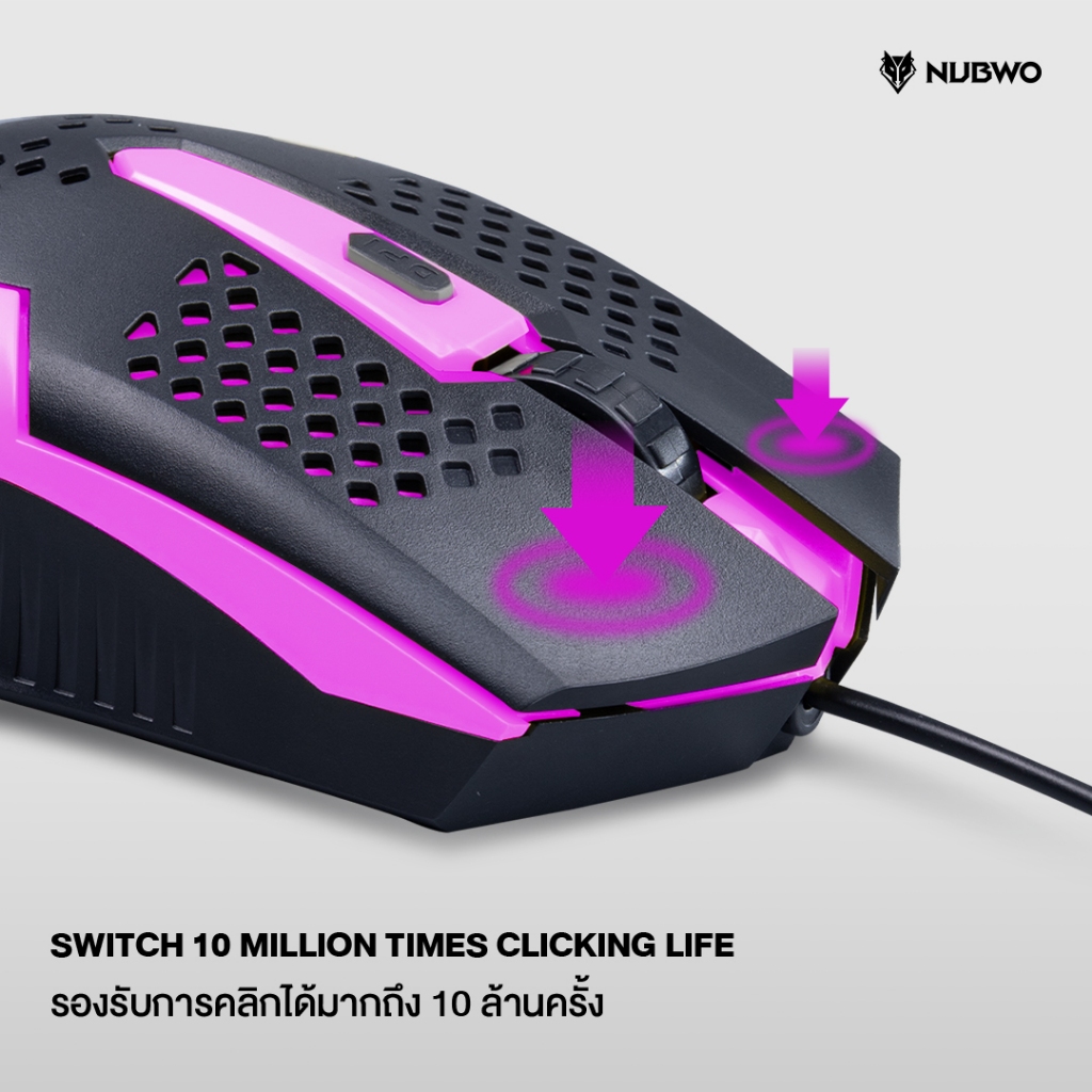 Nubwo NM-106 Gaming Mouse USB เมาส์เกมมิ่ง  เม้าส์เล่นเกม - รูปที่ 3