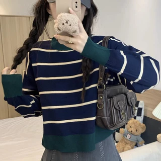 พร้อมส่งในไทย** เสื้อกันหนาวแขนยาวไหมพรม ลายพราง หนานุ่มใส่สบายสำหรับหน้าหนาว Y149