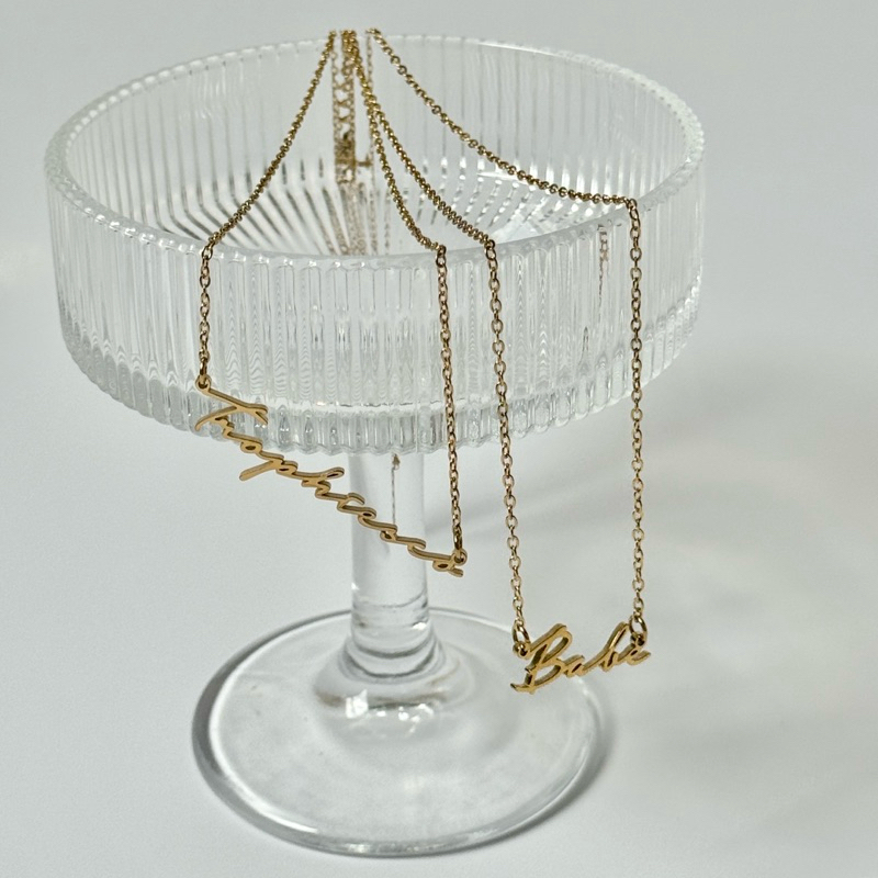 Pre Order 7-15 days Personalized Necklace สร้อยคอชื่อ *รบกวนอ่านรายละเอียดก่อนสั่งซื้อ* | @trophies.co