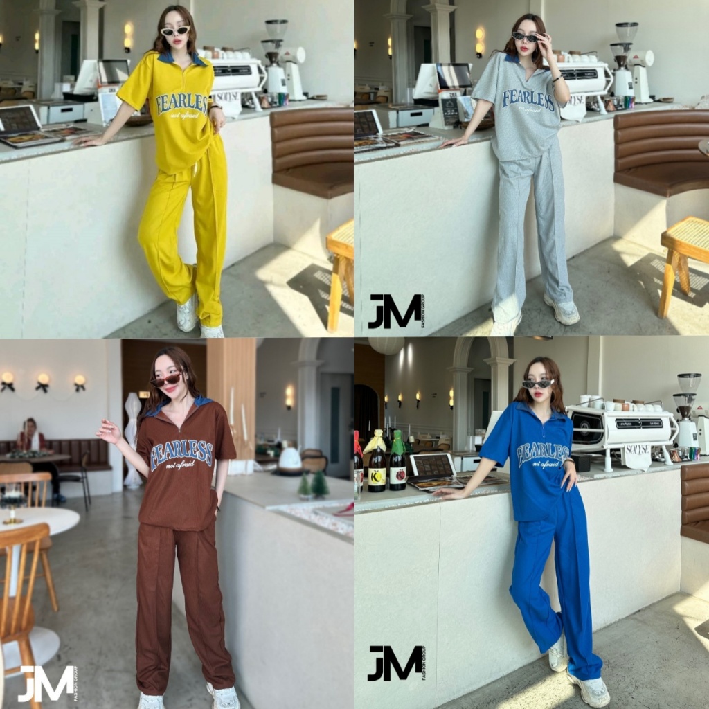 【COD】 ชุดกระชับสัดส่วนเอวสูงสไตล์เกาหลี เสื้อพิมพ์ลาย+กางเกงขายาว ขนาดเดียวพอดีทุกตัวหลวม ลำลองและอเนกประสงค์ TX85