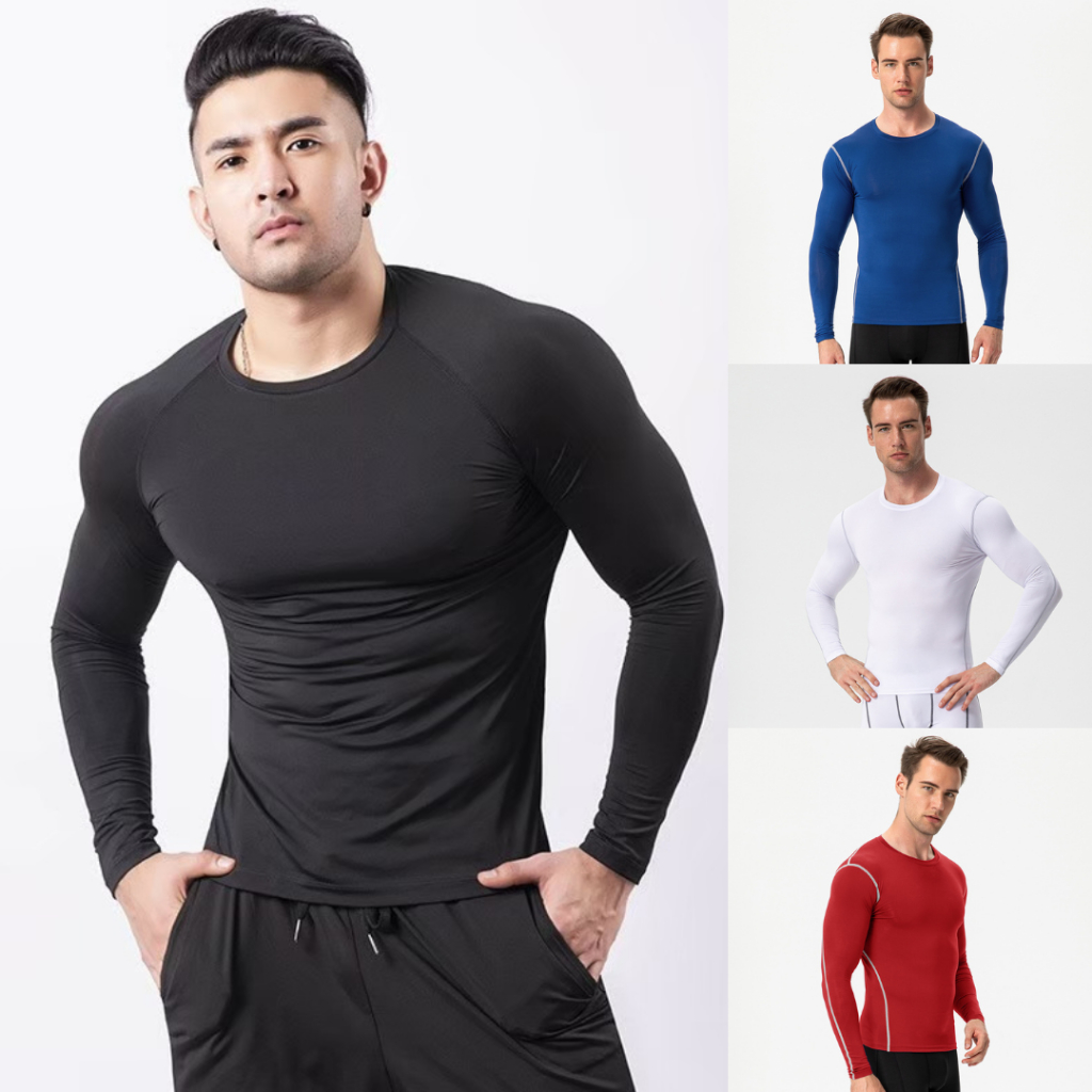 เสื้อรัดกล้ามเนื้อแขนยาว เสื้อแขนยาว เนื้อผ้านิ่ม ใส่สบาย 1019