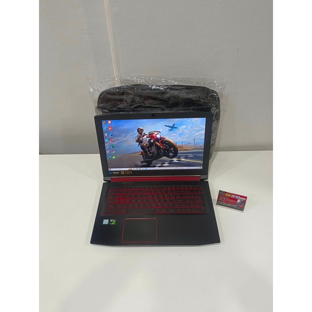 โน๊ตบุ๊คเกมส์มิ่ง Acer Nitro 5 (มือสอง) สเปค Core i5-8300H RAM 8 GB SSD : M.2 512 GB NVIDIA GeForce 