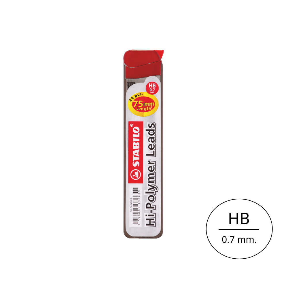 STABILO Refill Lead 3208 สตาบิโล ไส้ดินสอกด ขนาดเส้น 0.7 มม. ความเข้ม HB และ 2B